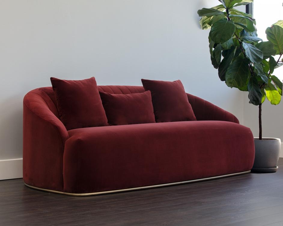 Astrid Sofa - Merlot by Sunpan