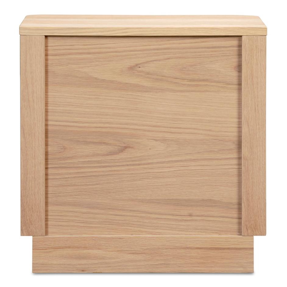 Round Off Tall Nightstand Natural Oak by Moes Home