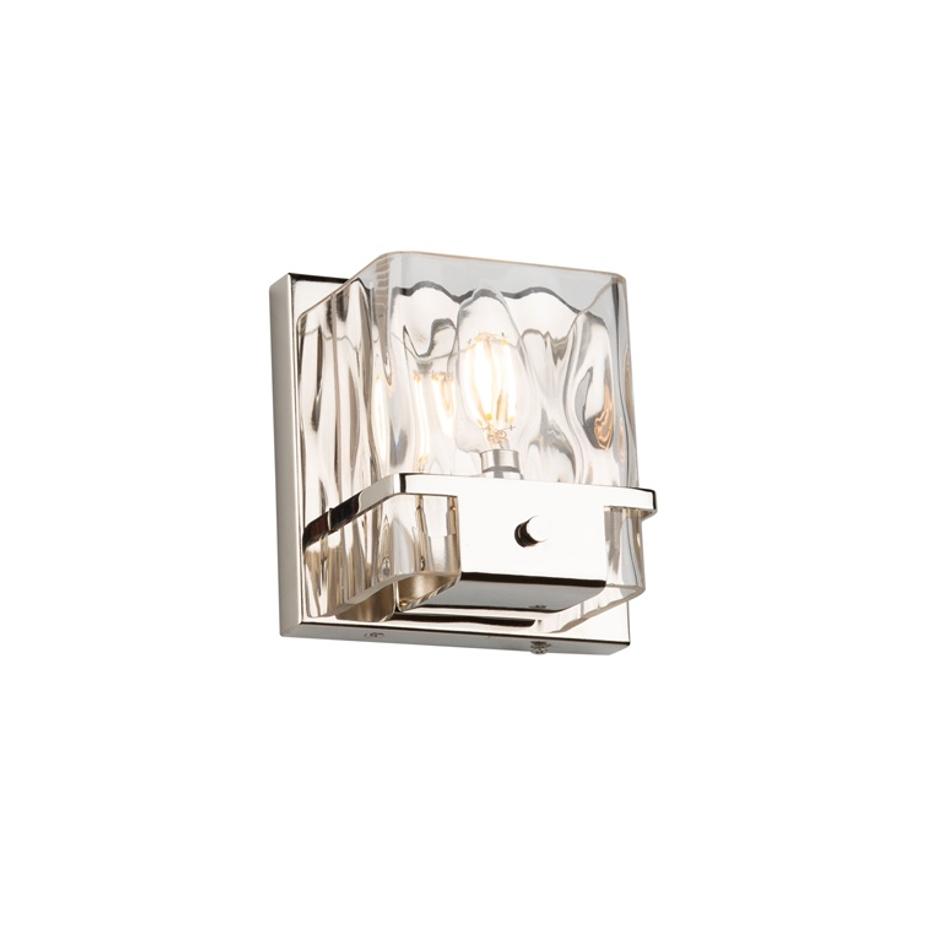 Wiltshire 1 Light Wall Light in Polished Nickel by Artcraft