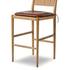 Dara Bar Stool In Dulane Mahogany And Natural Paper Cord And Toasted Ash by Four Hands