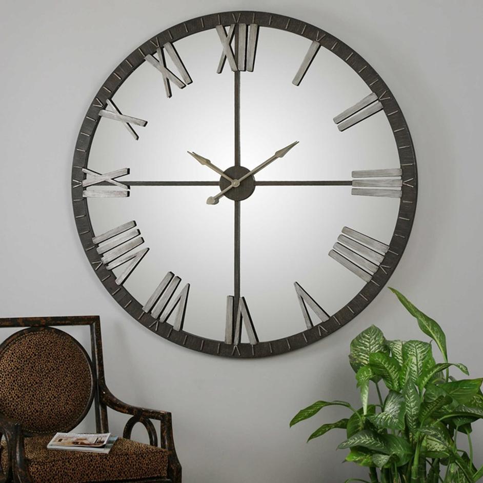 Amelie Large Bronze Wall Clock by Uttermost