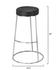  Henry Round Leather Bar Stool, Charcoal by Jamie Young