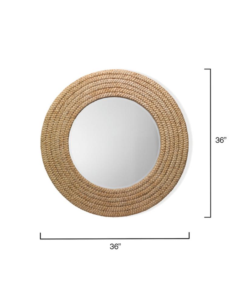 Meadow Seagrass Round Mirror by Jamie Young