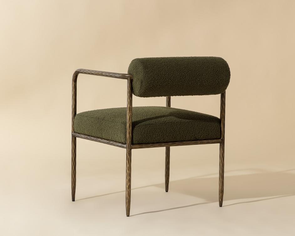 AJANI DINING ARMCHAIR - COPENHAGEN OLIVE by Sunpan