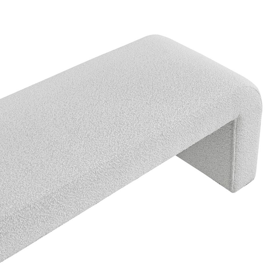 Vioreen Fabric Bench, Boucle Beige by New Pacific Direct