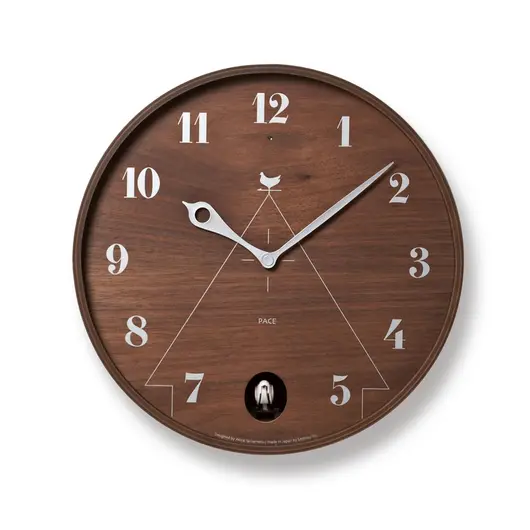 Pace Wall Clock Brown by LEMNOS
