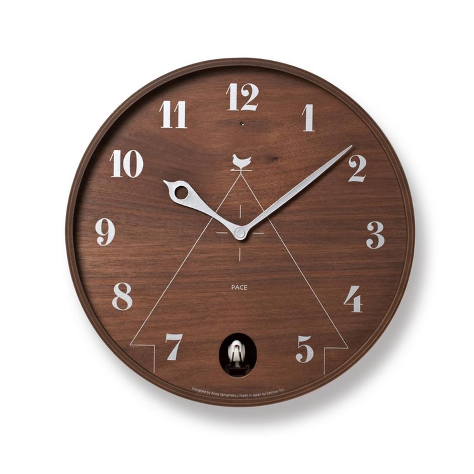 Pace Wall Clock Brown by LEMNOS