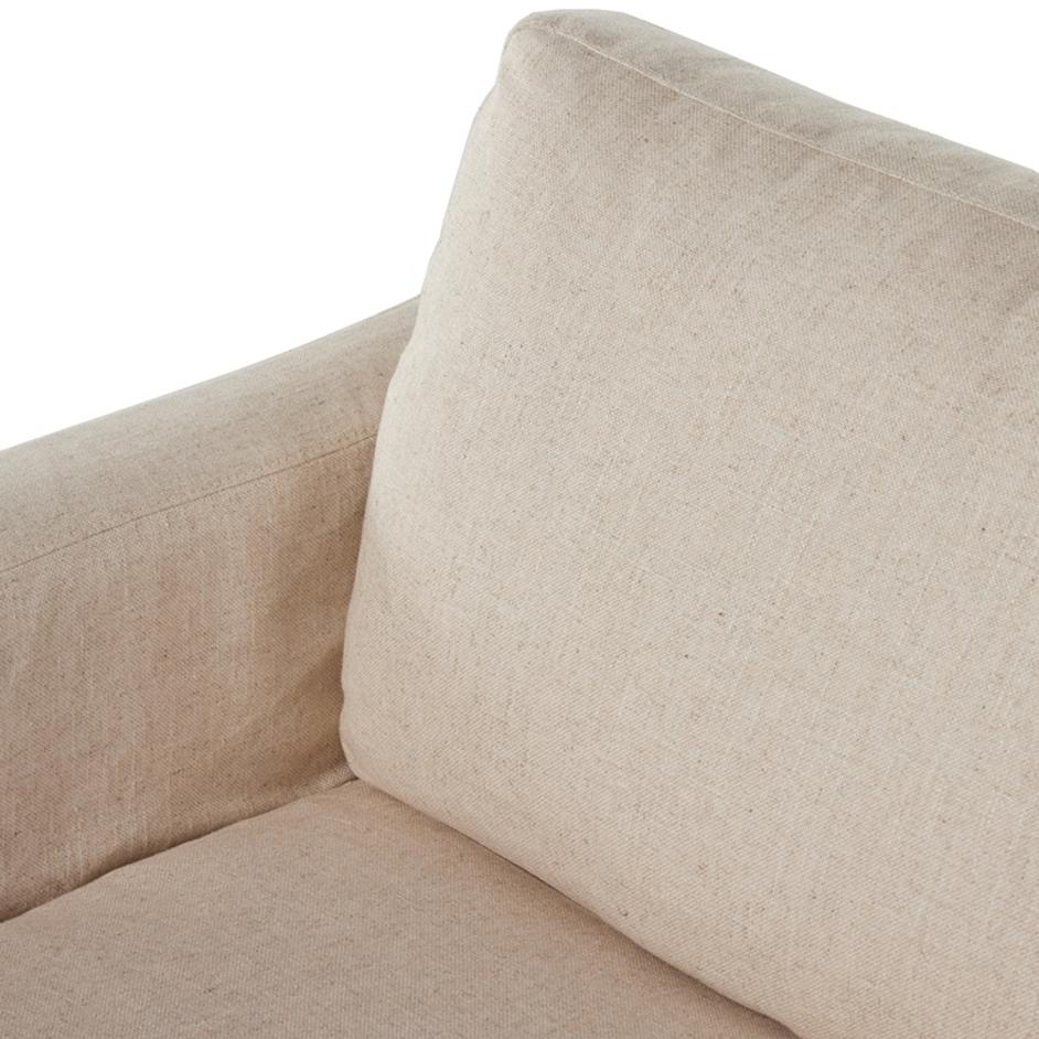 Hampton Slipcover Swivel Chr In Evere Otml by FOUR HANDS