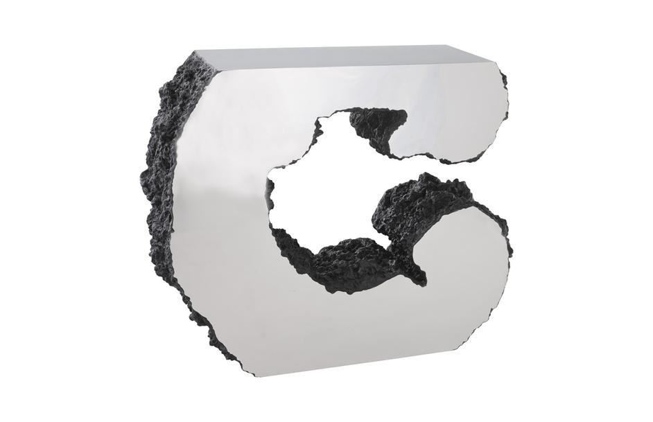 Lava Console Table, Stainless Steel by PHILLIPS COLLECTION