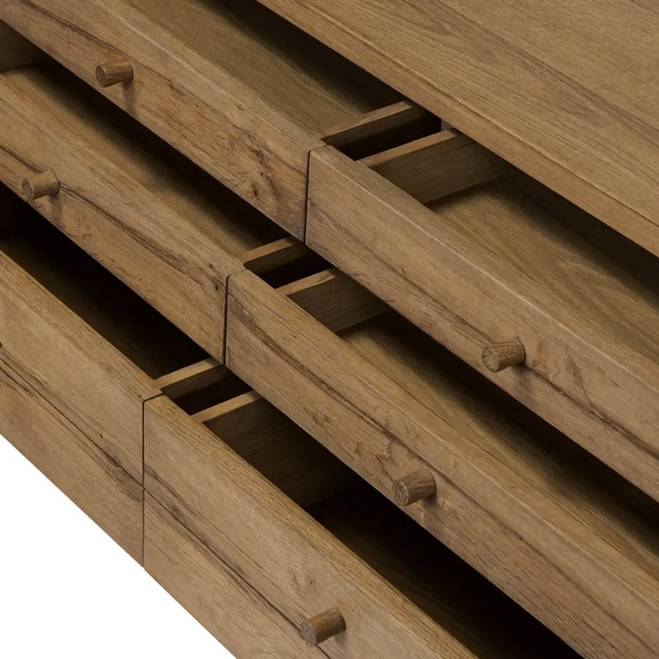 Bergstrom Media Console - Warm Natural Oak Veneer by Four Hands