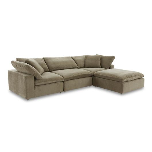 CLAY LOUNGE MODULAR SECTIONAL PERFORMANCE FABRIC DESERT SAGE by Moes Home