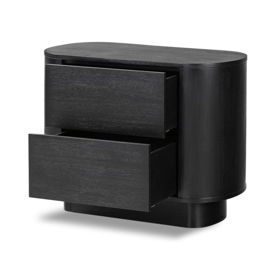 Paden Nightstand - Aged Black Acacia by Four Hands