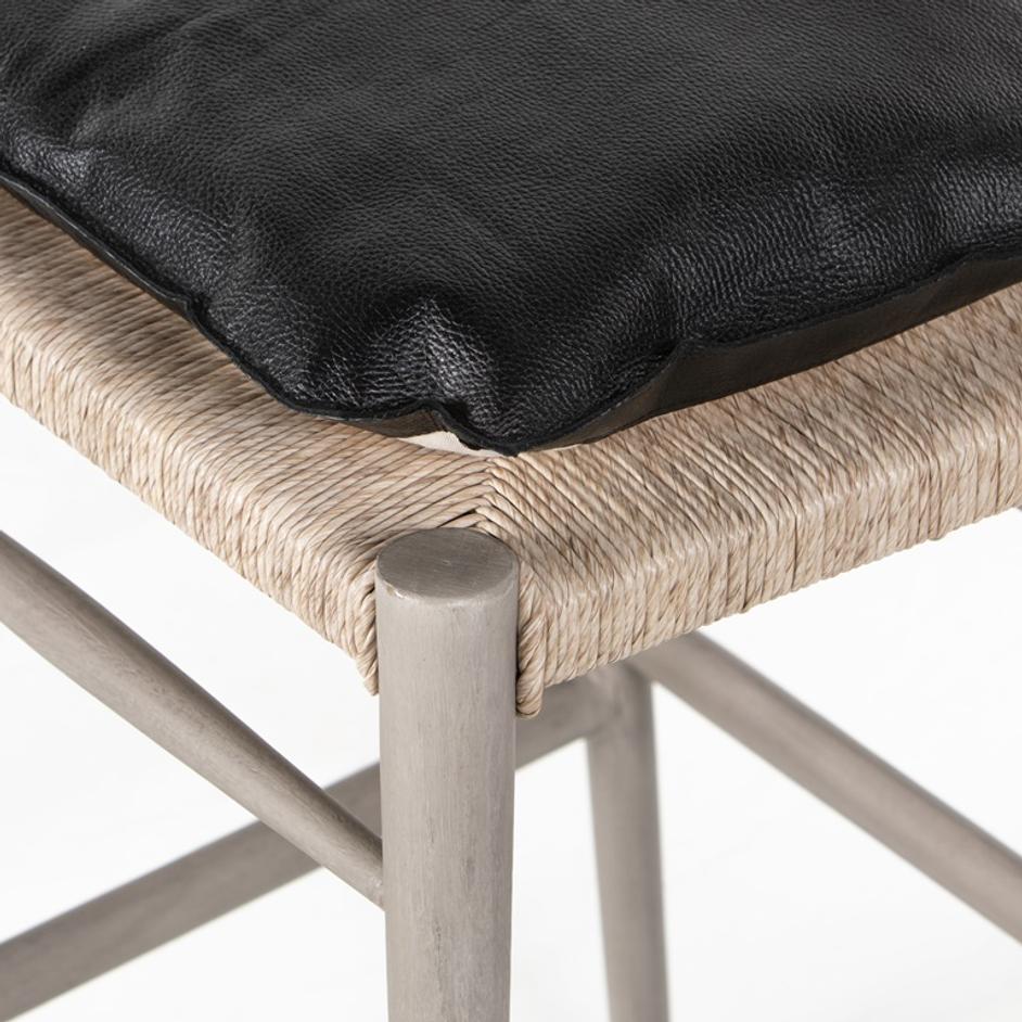 Muestra Stool W Cushion In Wht Grey In Bar by FOUR HANDS