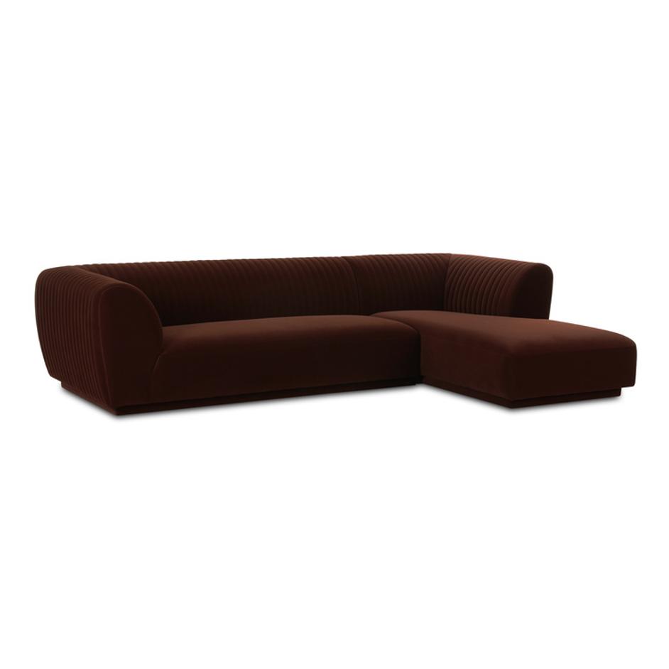 Zandro Right Sectional Warm Brown by Moes Home