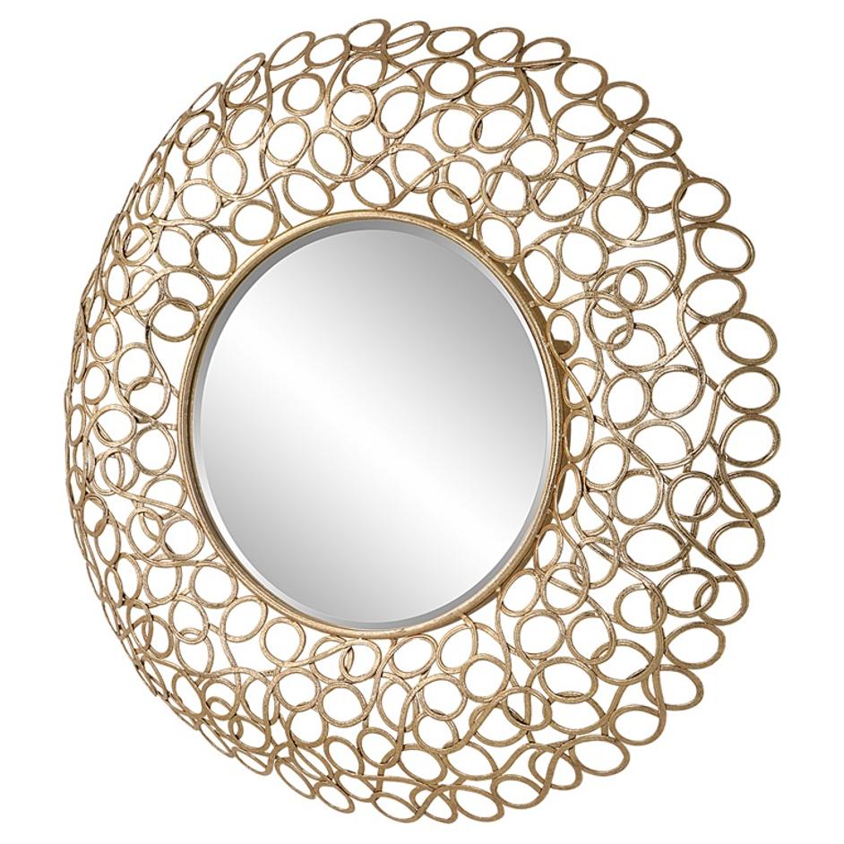 Swirl Round Gold Mirror by Uttermost