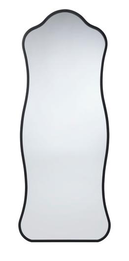 Aurora Wavy Iron Floor Mirror, Black by Jamie Young