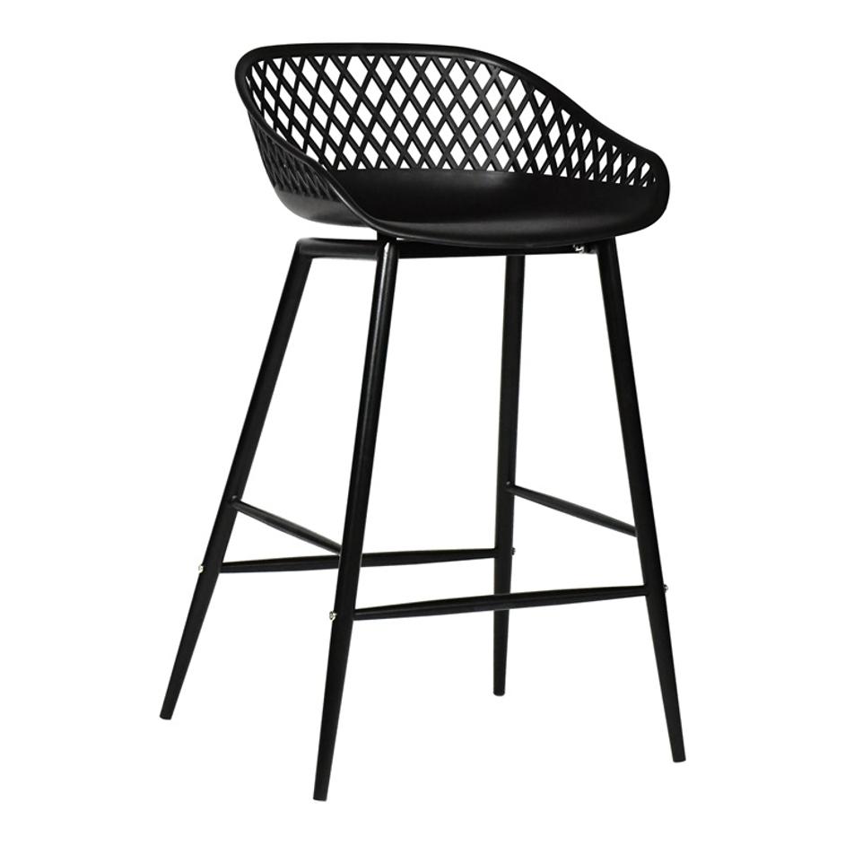 PIAZZA OUTDOOR COUNTER STOOL BLACK-M2 by Moes Home