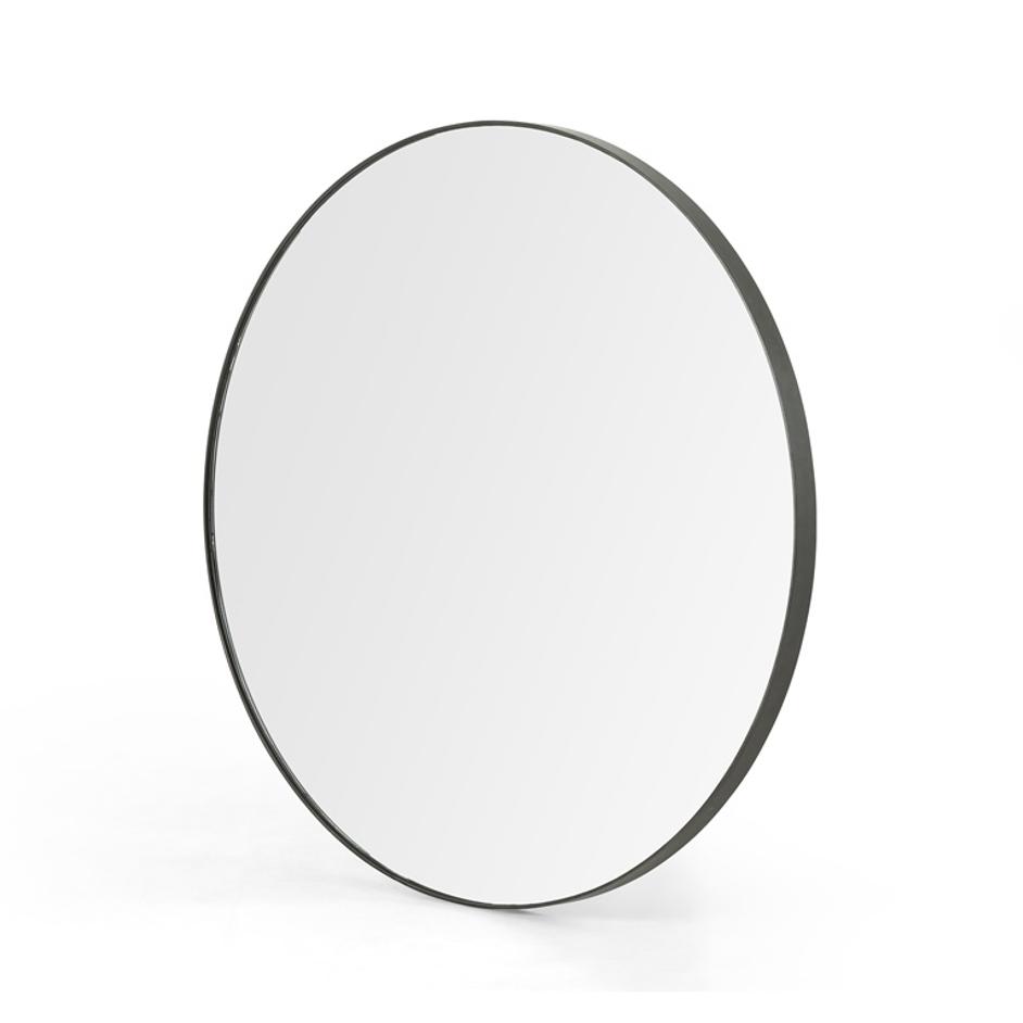 Bellvue Round Mirror In Rustic Black by FOUR HANDS