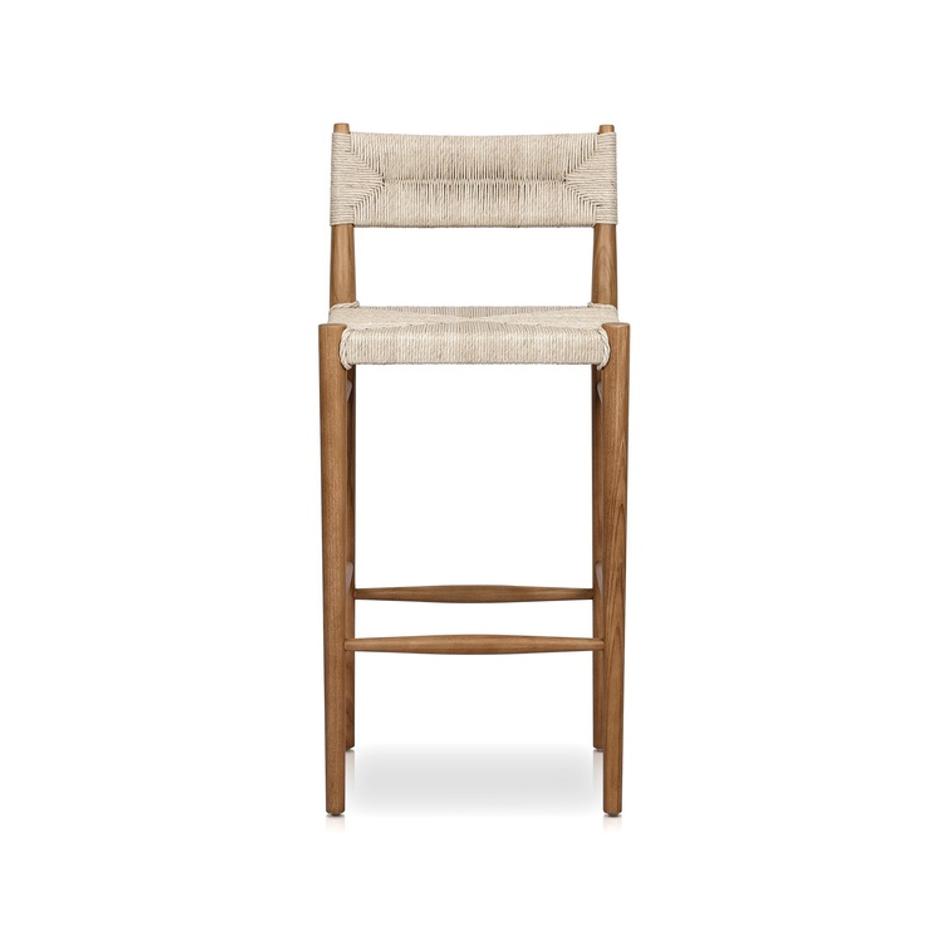 Lomas Bar + Counter Outdoor Stool - Vintage White by Four Hands