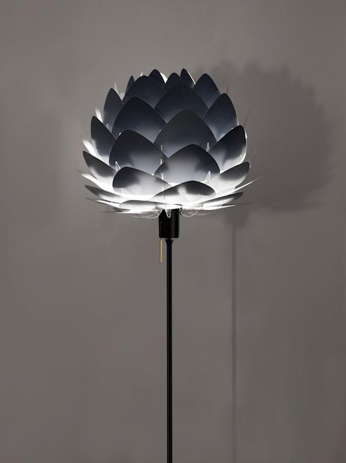 Aluvia Floor Lamp  in Anthracite with Black Base by UMAGE