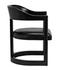 McCormick Teak Chair in Charcoal Black with Black Leather Upholstery by Noir Furniture