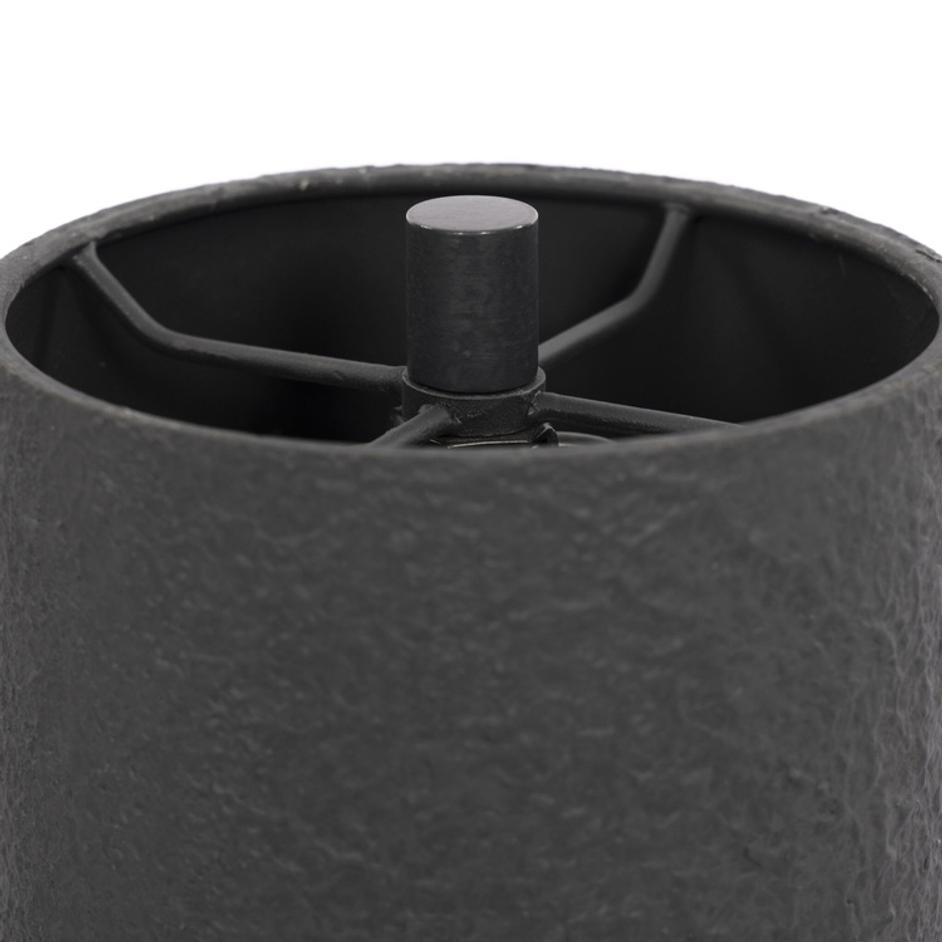 Maurice Table Lamp In Matte Black Plaster And Antiqued Iron And Antique Brass Iron by Four Hands