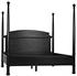 Eastern King New Douglas Mahogany Bed in Hand-Rubbed Black by Noir Furniture