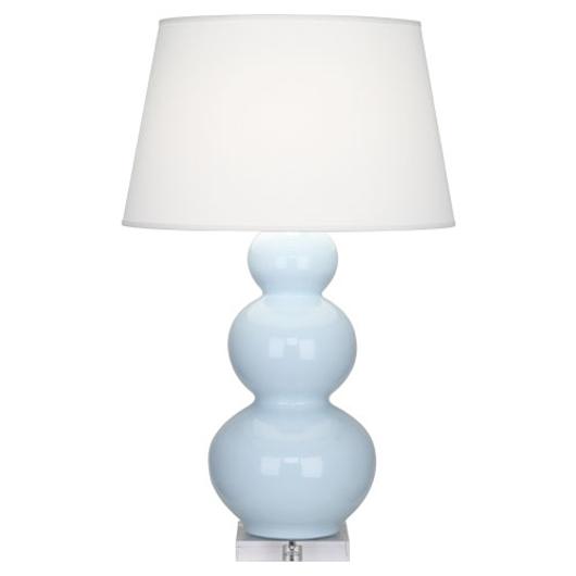 Baby Blue Triple Gourd Table Lamp by Robert Abbey