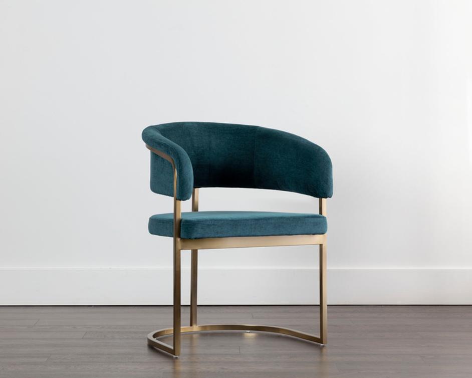 MARRIS DINING ARMCHAIR - GOLD - DANNY TEAL by Sunpan