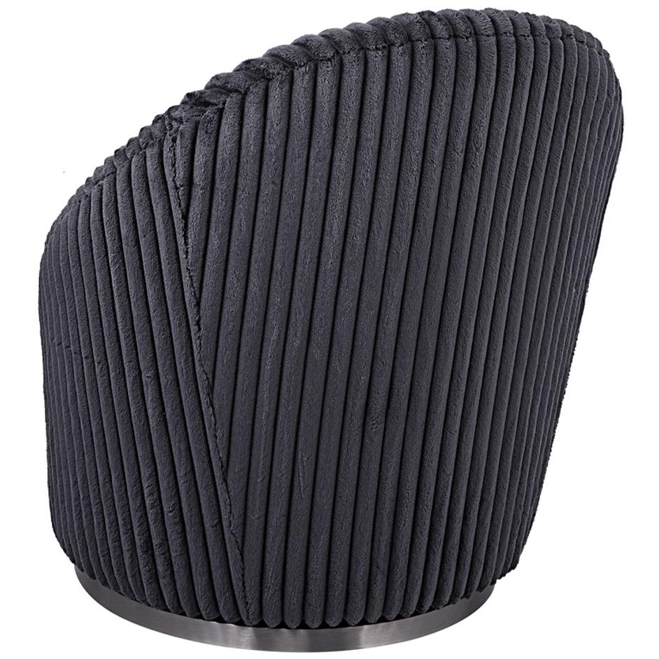 Crue Gray Fabric Swivel Chair by Uttermost