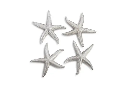 Star Fish, Silver Leaf, Set Of 4, Medium by PHILLIPS COLLECTION