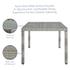Harman 68" Outdoor Patio Wicker Rattan Dining Table In Gray by Modway Furniture