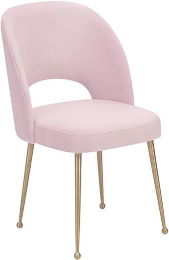 Swell Blush Velvet Chair by tov furniture