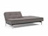 DUBLEXO SLEEPER SOFA in MIXED DANCE GREY FABRIC WITH Stainless Steel LEGS 521 by INNOVATION USA