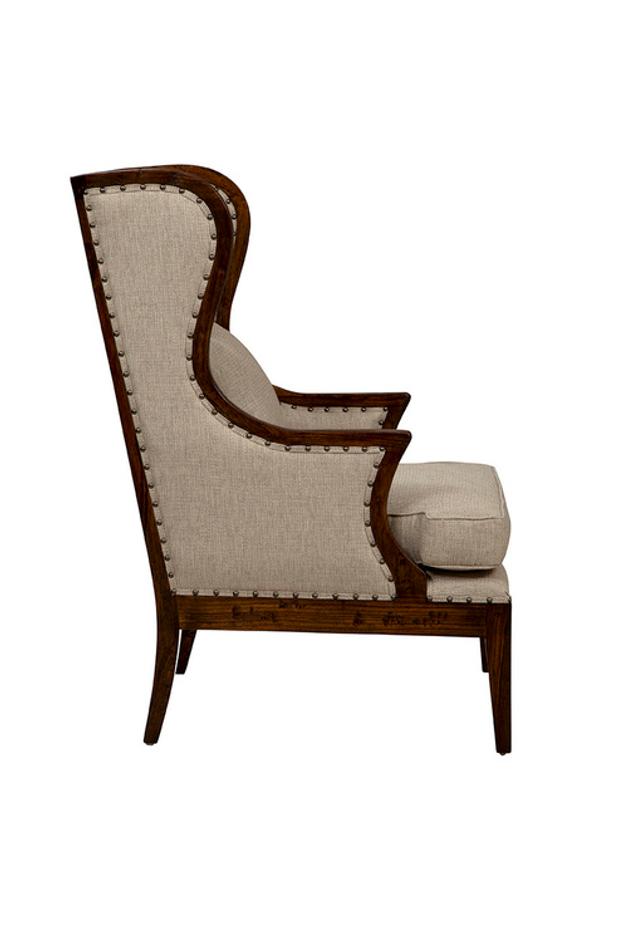 Dark Billings Wing Chair by Furniture Classics