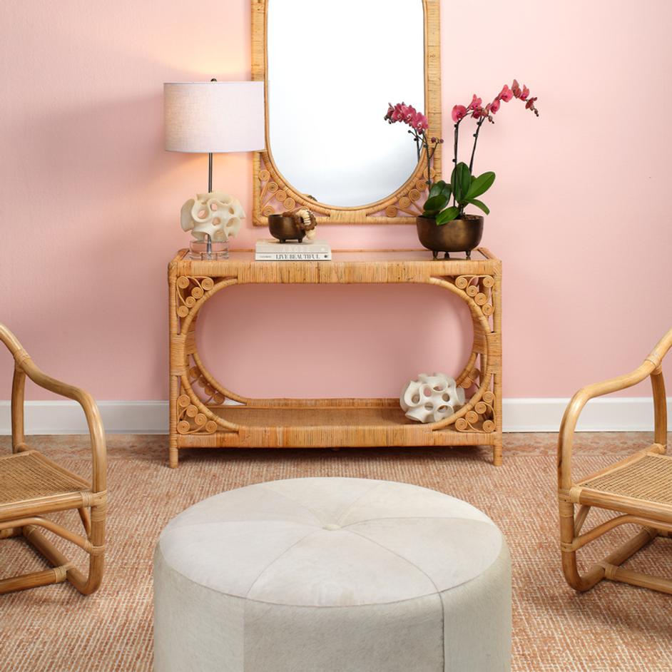 Thackery Hide On Roud Pouf, Large by Jamie Young