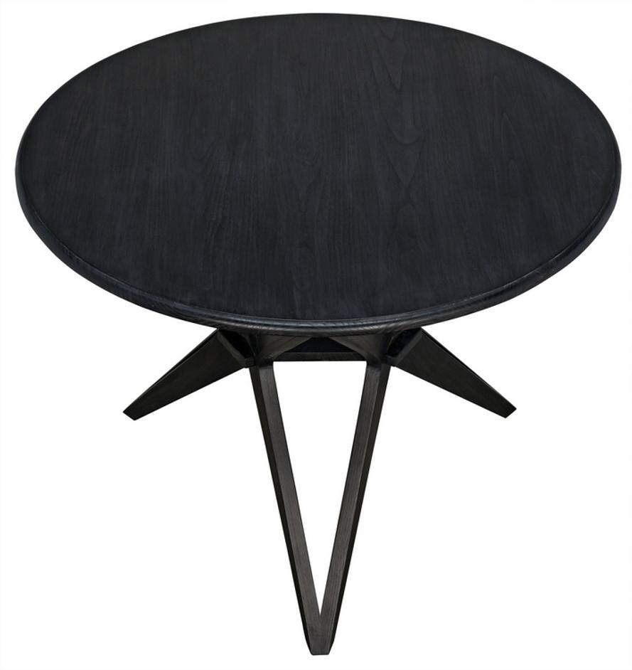 Victor Sungkai/Mindi Veneer Dining Table in Charcoal Black by Noir Furniture