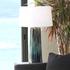 Brushstroke Ceramic Table Lamp with Linen Shade by Jamie Young
