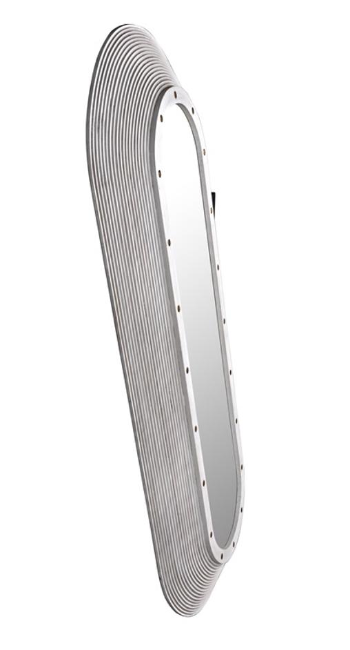 Luna Mahogany Mirror in White Wash Finish by Noir Furniture