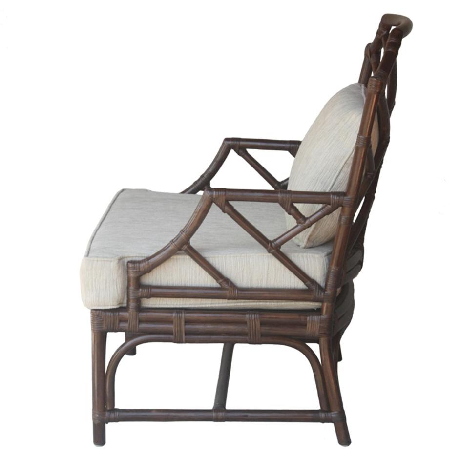 Kara Rattan Accent Arm Chair In Paloma Brown  by New Pacific Direct