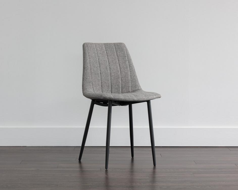 Drew Dining Chair - Black - Light Grey by Sunpan