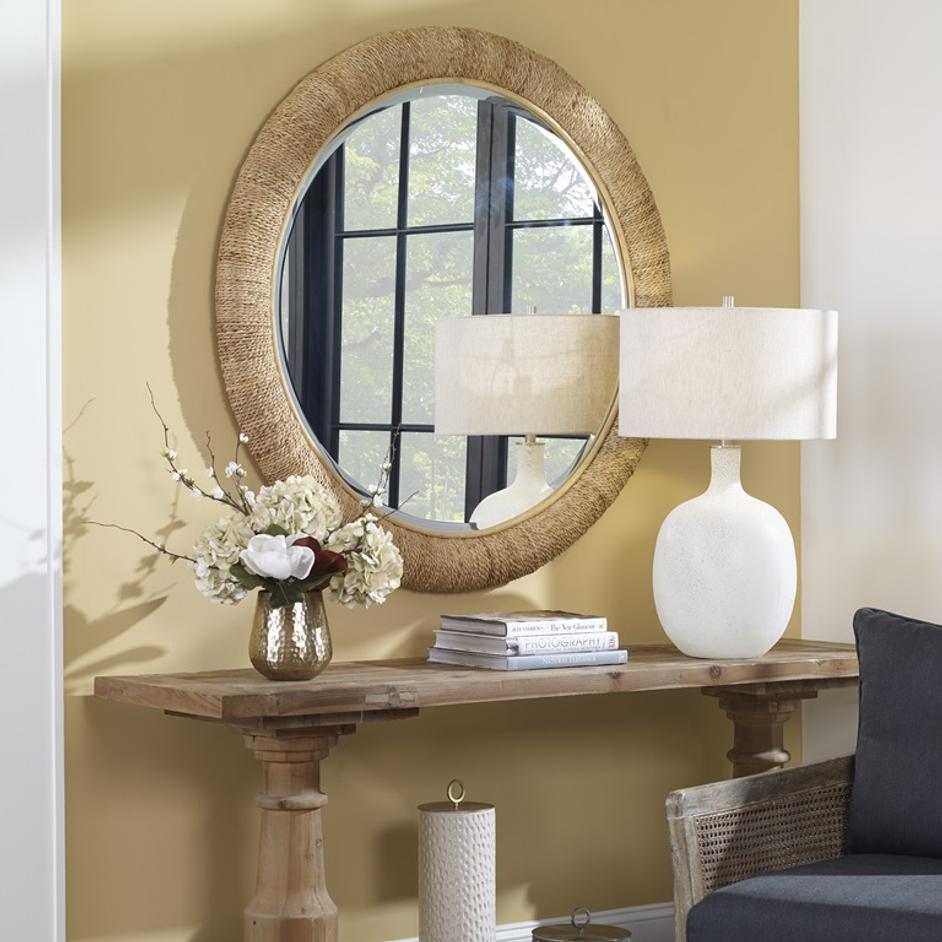 Mariner Natural Round Mirror by Uttermost