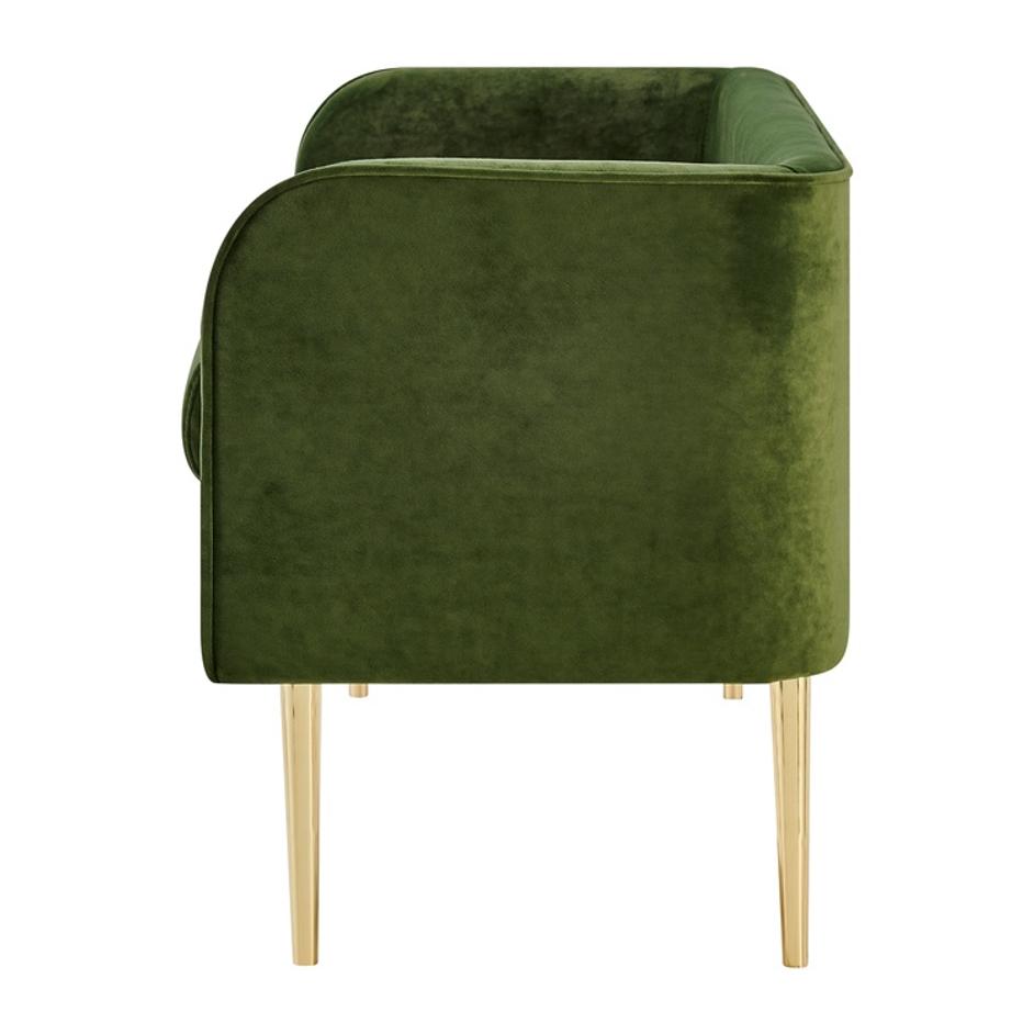 Marsha KD Velvet Bench, Dainty Green by New Pacific Direct