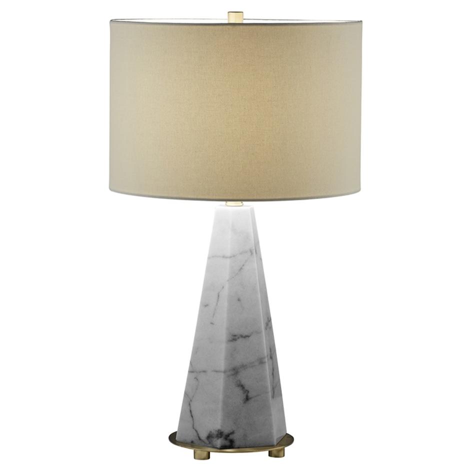 Opaque Storm Table Lamp in White by Cyan Design