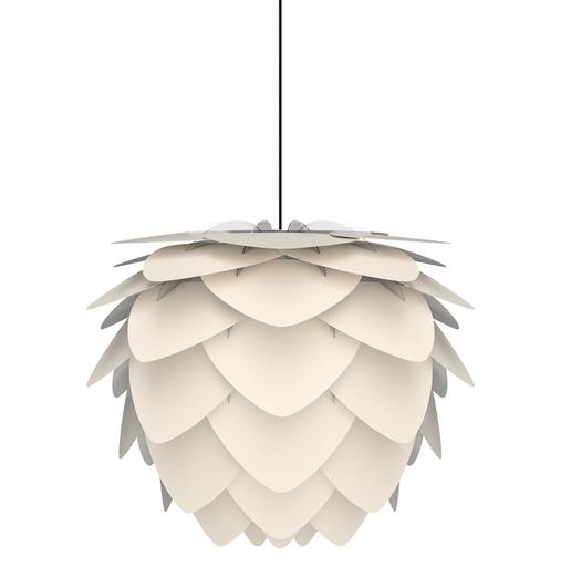 Aluvia Medium Plug-In Pendant in Pearl with Black Cord by UMAGE