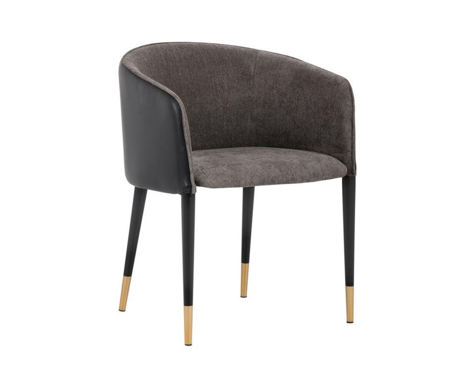 Asher Dining Chair - Sparrow Grey / Napa Black by Sunpan