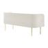 Marsha KD Velvet Bench, Dainty Cream by New Pacific Direct