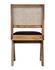 Contucius Teak and Canning Chair with Black Cotton Cushion and Flat Clear Coat Finish by Noir Furniture