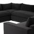 Grant 5 Piece Sectional With Arms In Crypton Henry Charcoal And Espresso by Four Hands