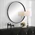 Bonded Round Black Mirror by Uttermost